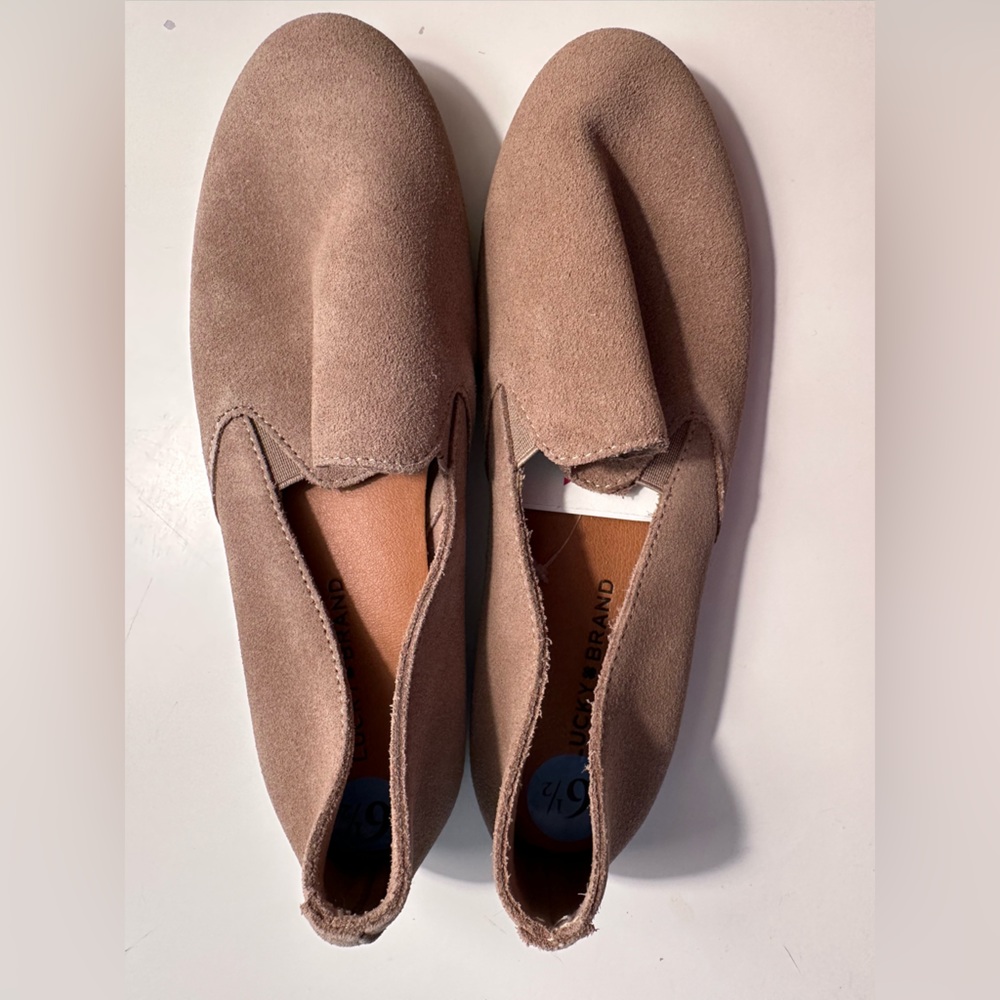 Lucky Brand Beige Suede Loafers